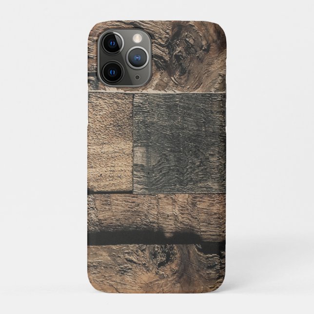 Coques Case-Mate iPhone Texture de planche en bois rustique marron vieux (Dos)