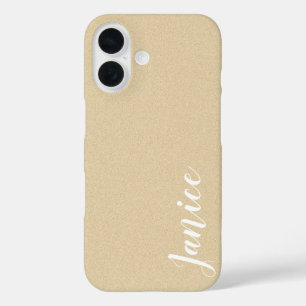 Coque Pour iPhone 16 Texture de sable doux personnalisée