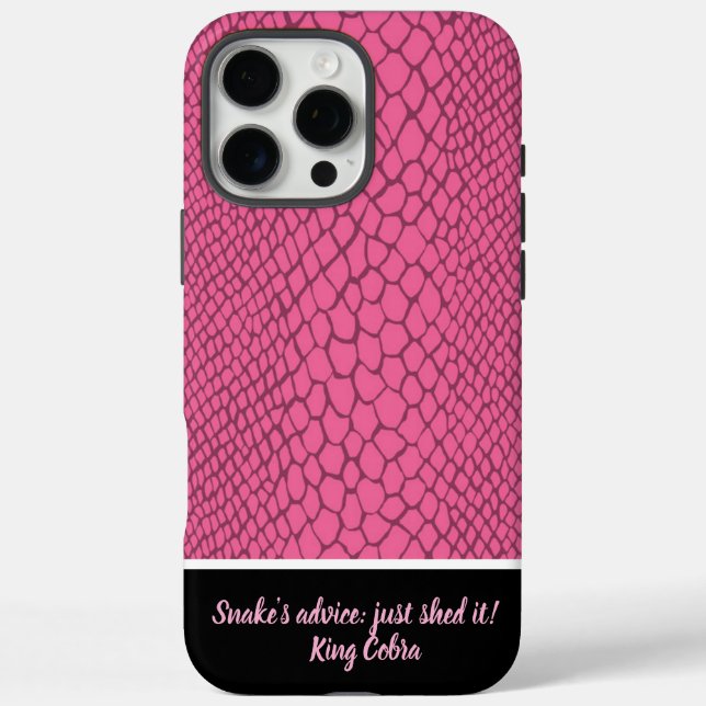 Coques Case-Mate iPhone Texture de serpent vibrante dans des teintes roses (Verso)