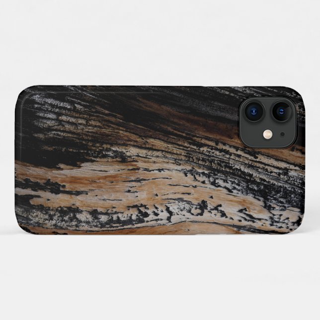 Coques Case-Mate iPhone Texture d'écorce d'arbre brûlé (Dos (Horizontal))