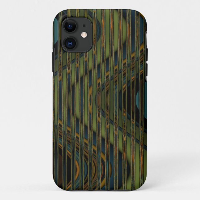 Coques Case-Mate iPhone texture des ondes bleues et jaunes (Dos)