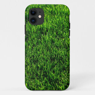 Coque iPhone 11 Texture d'herbe verte d'un terrain de football