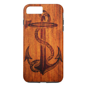 Coque Case-Mate iPhone Texture en bois (Ancre)