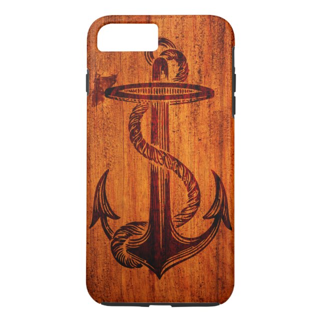 Coques Case-Mate iPhone Texture en bois (Ancre) (Dos)