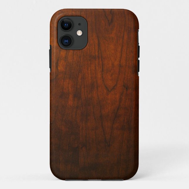 Coques Case-Mate iPhone Texture en bois d'acajou (Dos)
