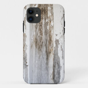Coques Pour iPhone Texture en bois de mur de vieille peinture blanche