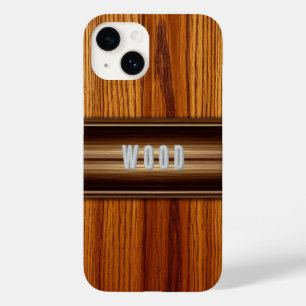 Coque Case-Mate iPhone Texture en bois élégant avec laiton décoratif