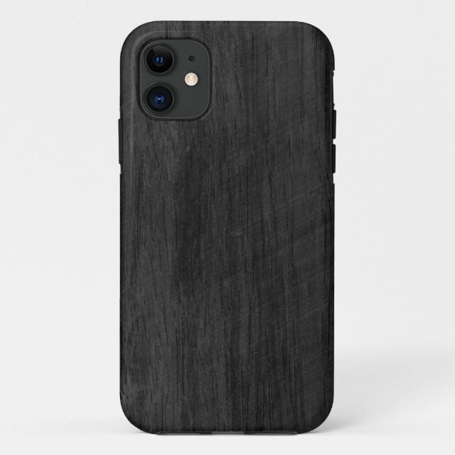 Coques Case-Mate iPhone Texture en bois noire (Dos)