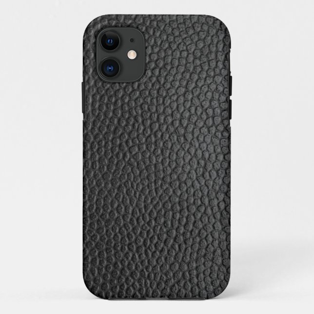 Coques Case-Mate iPhone Texture en cuir noir (Dos)