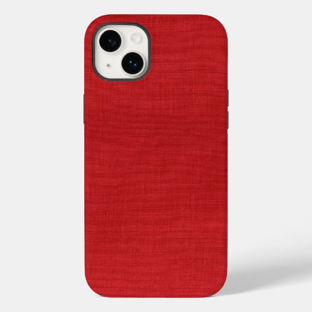 Coques Case-Mate iPhone Texture en lin rouge (Verso)