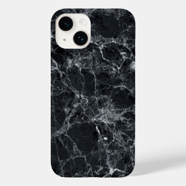 Coques Case-Mate iPhone Texture en marbre noir (Verso)