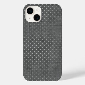 Coque Case-Mate iPhone Texture et Pois mignons en lin gris charbon