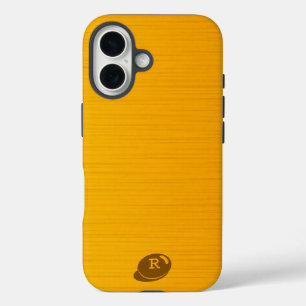 Coque Pour iPhone 16 Texture jaune or