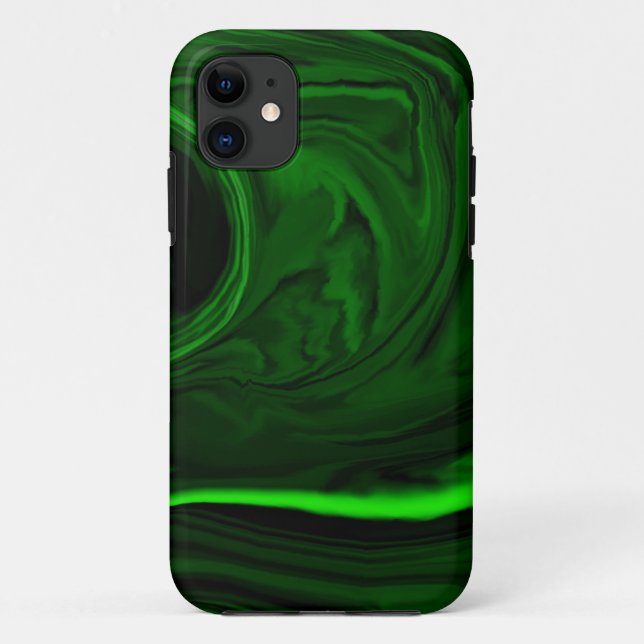 Coques Case-Mate iPhone texture malachite verte (Dos)