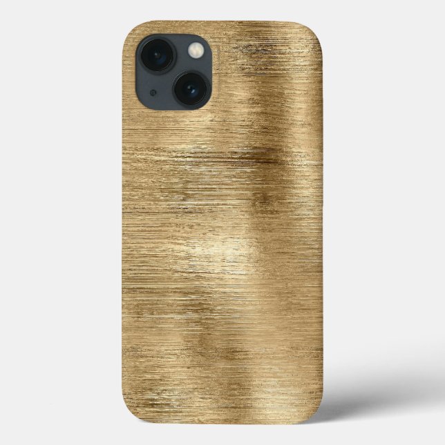 Coques Case-Mate iPhone Texture métallique or rustique scintillant stylé (Verso)