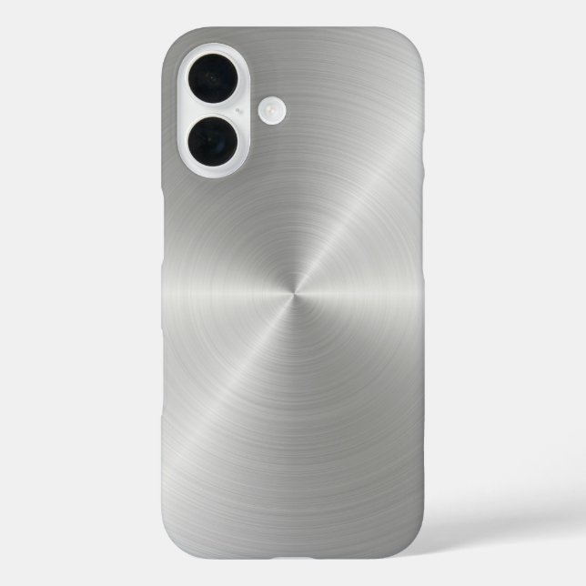 Coques Case-Mate iPhone Texture métallique polie circulaire brillante (Verso)