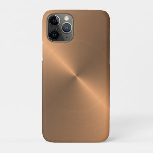 Coques Pour iPhone Texture métallique réaliste cool Cuivre poli