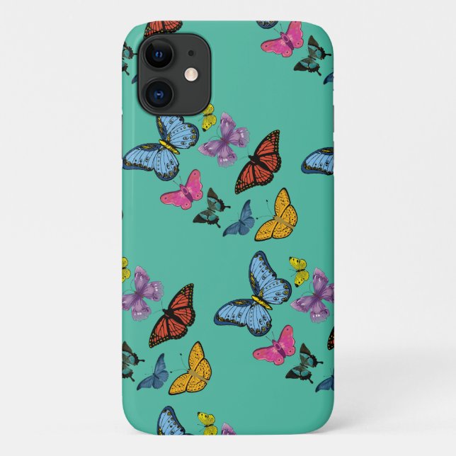 Coques Case-Mate iPhone Texture motif papillon (Dos)