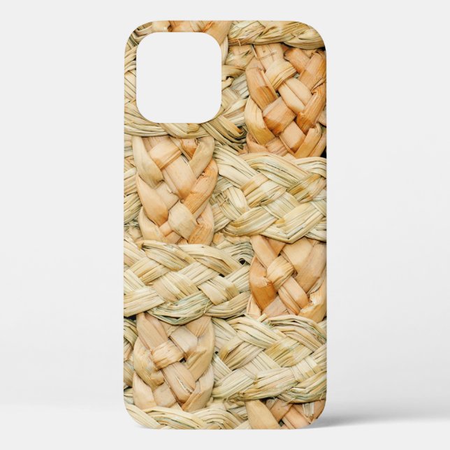 Coques Case-Mate iPhone texture naturelle de paille  (Verso)