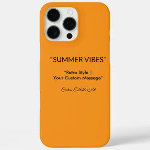 Coque iPhone 16 Pro Max Texture Orange Rétro – Art pour l'ambiance estival