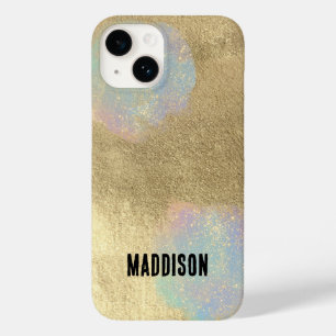 Coque Case-Mate iPhone Texture Parties scintillant Gold et iridescente