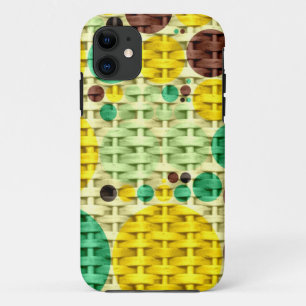 Coque Case-Mate iPhone Texture pois jaune et verte sans soudure