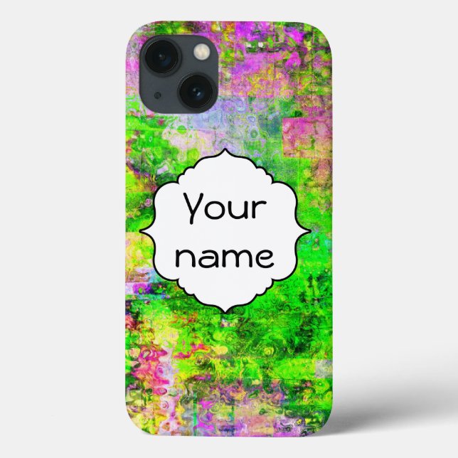 Coques Case-Mate iPhone Texture pourpre verte (Verso)