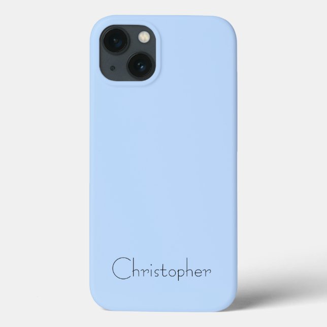 Coques Case-Mate iPhone Texture radiale bleu clair métallique personnalisé (Verso)