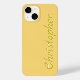 Coque Case-Mate iPhone Texture radiale jaune clair personnalisée 15