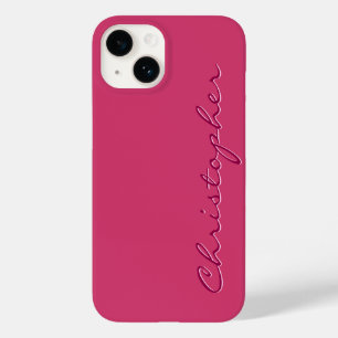 Coque Case-Mate iPhone Texture radiale rose personnalisée 15