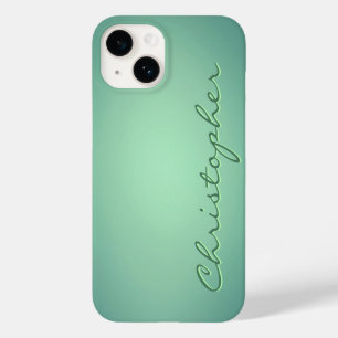 Coque Case-Mate iPhone Texture radiale vert clair personnalisée