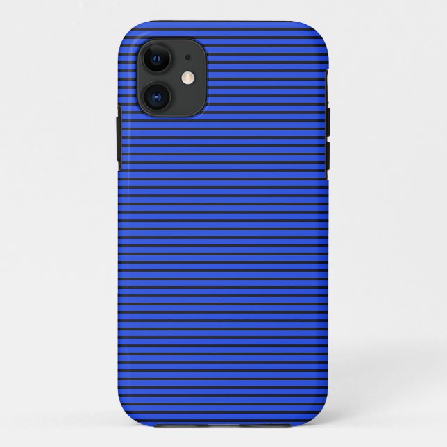 Coques Case-Mate iPhone Texture rayée bleue Dessin de motif simple et tend (Dos)