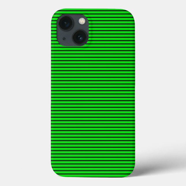 Coques Case-Mate iPhone Texture rayée verte Élégante Esthétique propre (Verso)
