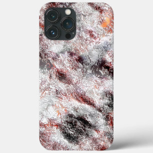 Case-Mate iPhone Case Texture spongieuse blanche mélange de taches rouge