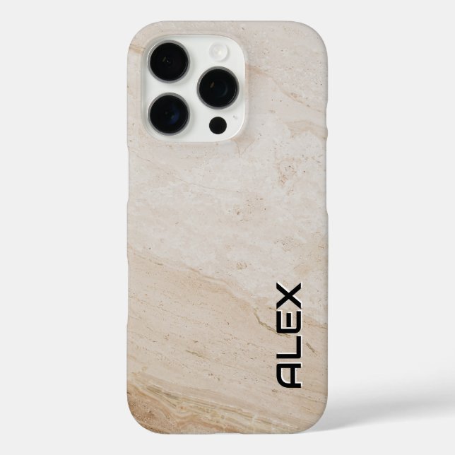Coques Case-Mate iPhone Texture Travertine Naturelle - Motif de Pierre Ter (Verso)