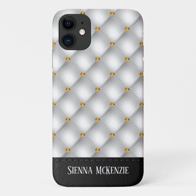 Coques Case-Mate iPhone Texture Tufted de luxe (Dos)