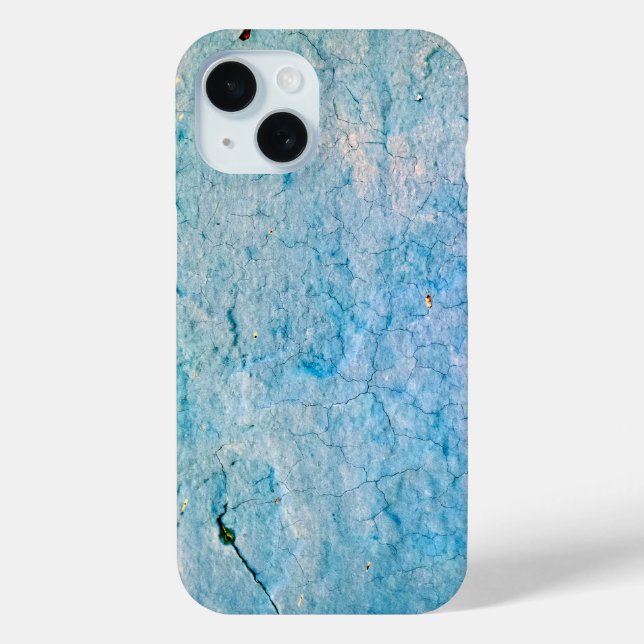 Coques Case-Mate iPhone Texture turquoise de Grunge en relief (Verso)