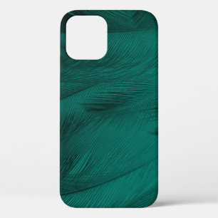 Case-Mate iPhone Case Texture Vintage de plumes vert foncé