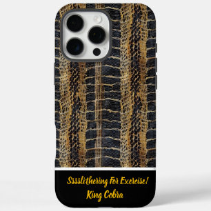 Coque iPhone 16 Pro Max Textures de peau de serpent tissées avec art