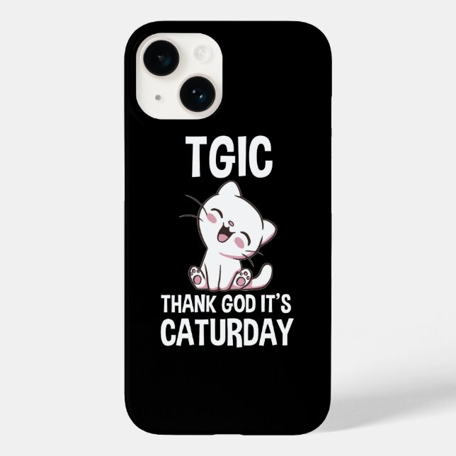 Coques Case-Mate iPhone TGIC Merci Dieu C'est Caturday (Verso)
