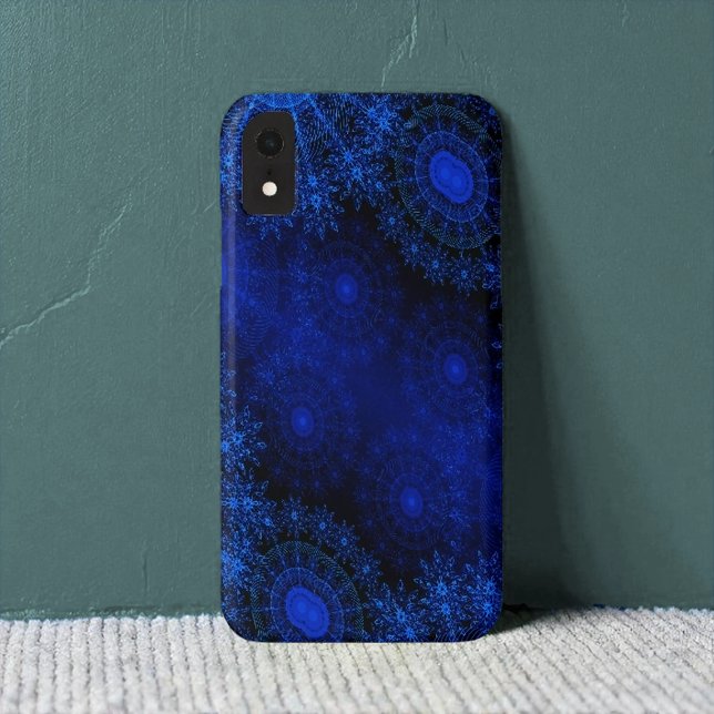 Coques Case-Mate iPhone The Berry Blue Sparkling Floral art (Créateur téléchargé)