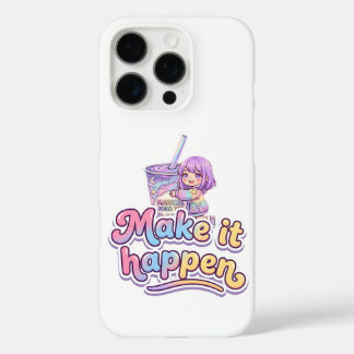 Coque iPhone 16 Pro Thé Boba Magique Tee "Faites que cela arrive" Esth