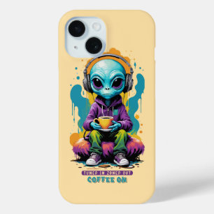 Coque Case-Mate iPhone Thé dans Zoned out Café On Belle Art Alien