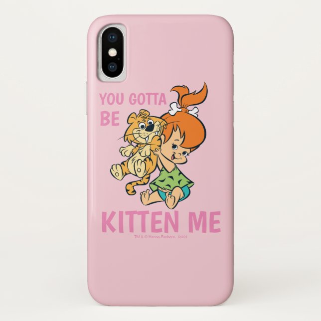 Coques Case-Mate iPhone The Flintstones | Pebbles & Her Tiger (Dos)