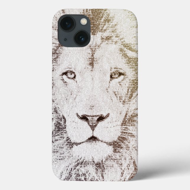 Coques Case-Mate iPhone The Intellectual Lion - typography art (Verso)