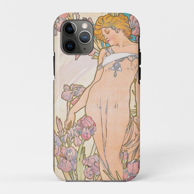 Coques Case-Mate iPhone The Iris (1897) par Alphonse Mucha (Dos)