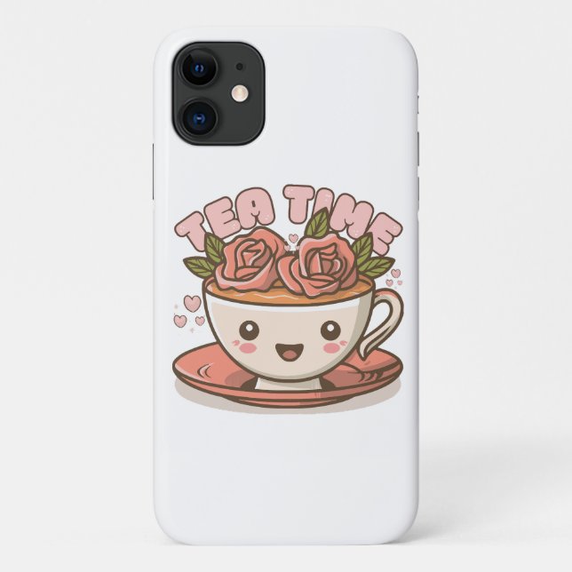 Coques Case-Mate iPhone Thé Temps Rose Thé Kawaii (Dos)