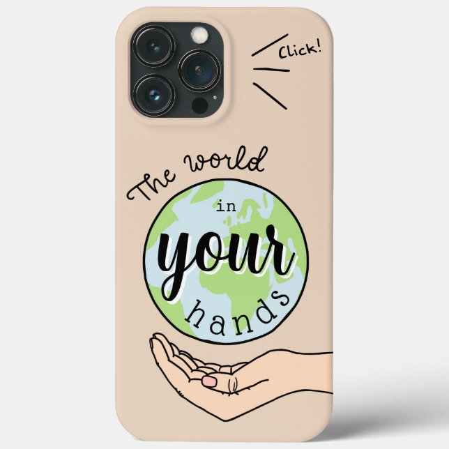 Coques Case-Mate iPhone the world in your hands Case-mate iPhone Enveloppe (Verso)