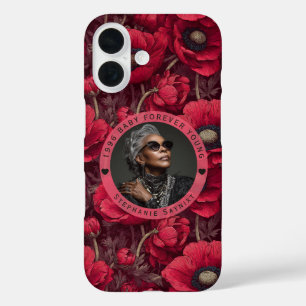 Coque Pour iPhone 16 Thème Anémones Cadeaux d'anniversaire surprise pou