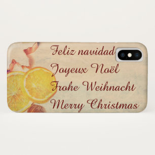 Case-Mate iPhone Case Thème de Noël avec des fruits dans un look vintage
